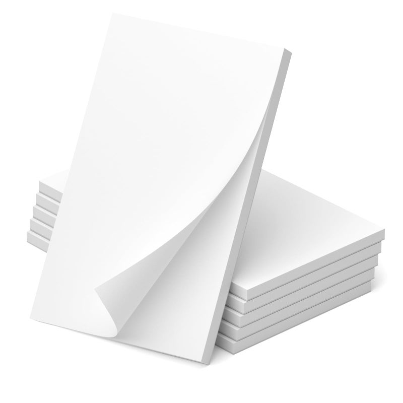 Zaviko Note Pads 3x5, 6 Pack Small Notepads 3x5 Memo Pads, Small Notebooks 3x5 Scratch Pads, Small Writing Pads of Paper 3x5, White Mini Notepad 3x5 Blank Server Pads, Writing Notes Paper, 50 Sheets/Padad - Image 1